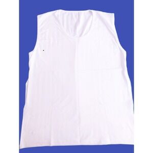 NEW Men Peruvian Cotton Tank Top T Shirt Sleeveless WHITE Open Side Muscle Gym M